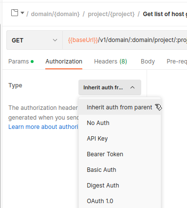 Step 6: Request inherits Authorization